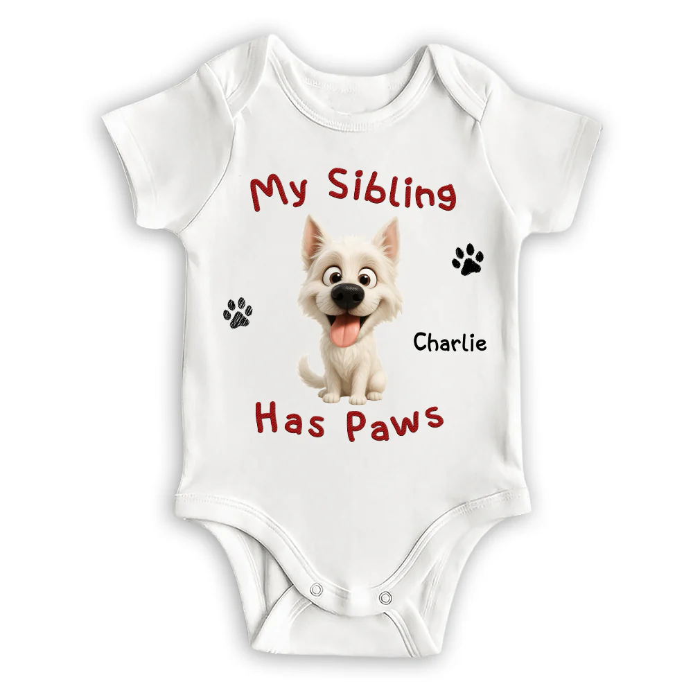 My Sibling Has Paw - Personalized Custom Baby Onesie