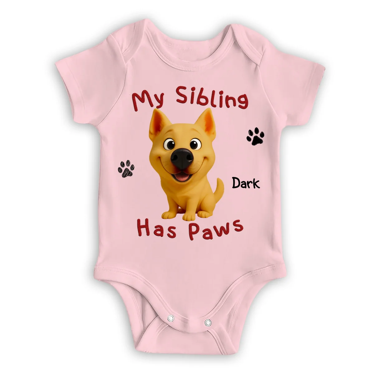 My Sibling Has Paw - Personalized Custom Baby Onesie - Image 10