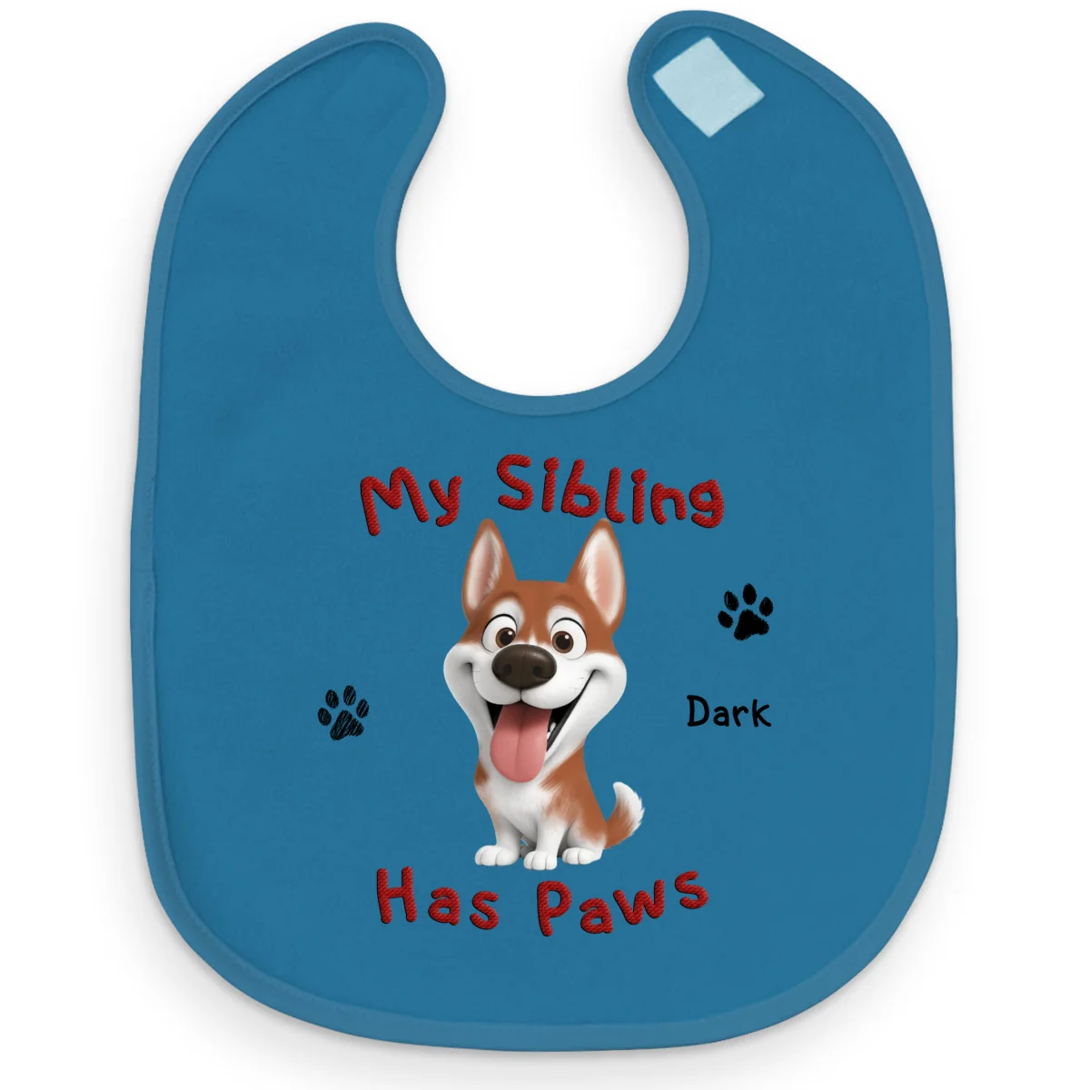 My Siblings Have Lovely Paws - Personalized Custom Baby Bib - Image 8