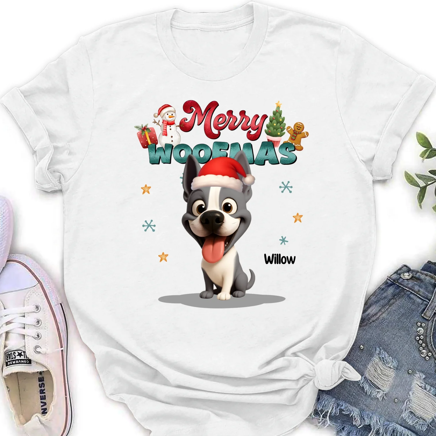 My Snow Babies - Personalized Custom Women's T-shirt - Image 5