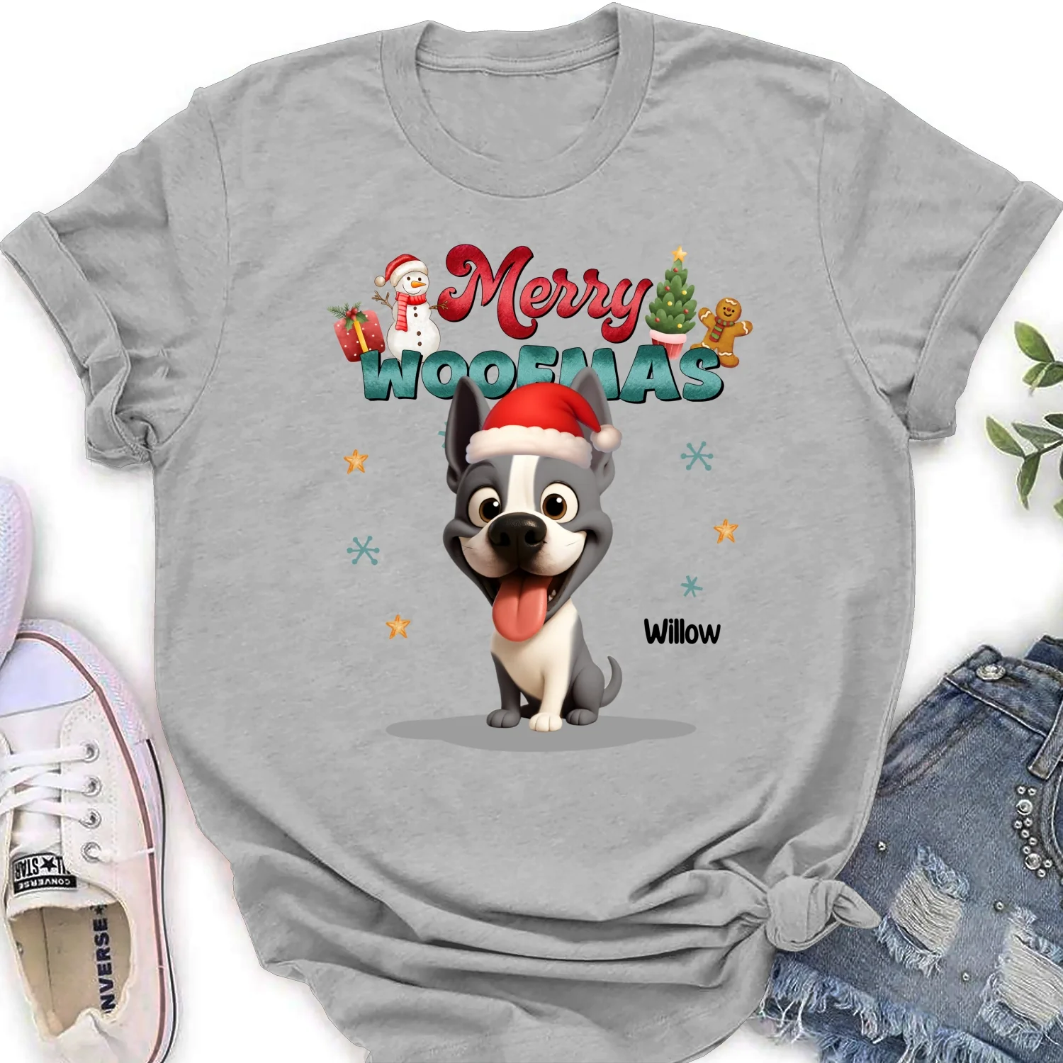 My Snow Babies - Personalized Custom Women's T-shirt - Image 6