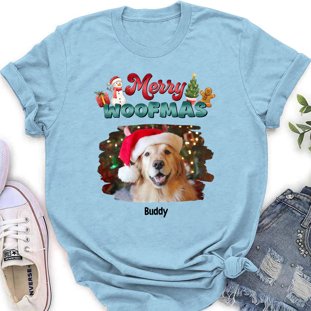 My Snow Babies Photo - Personalized Custom Women's T-shirt - Image 3