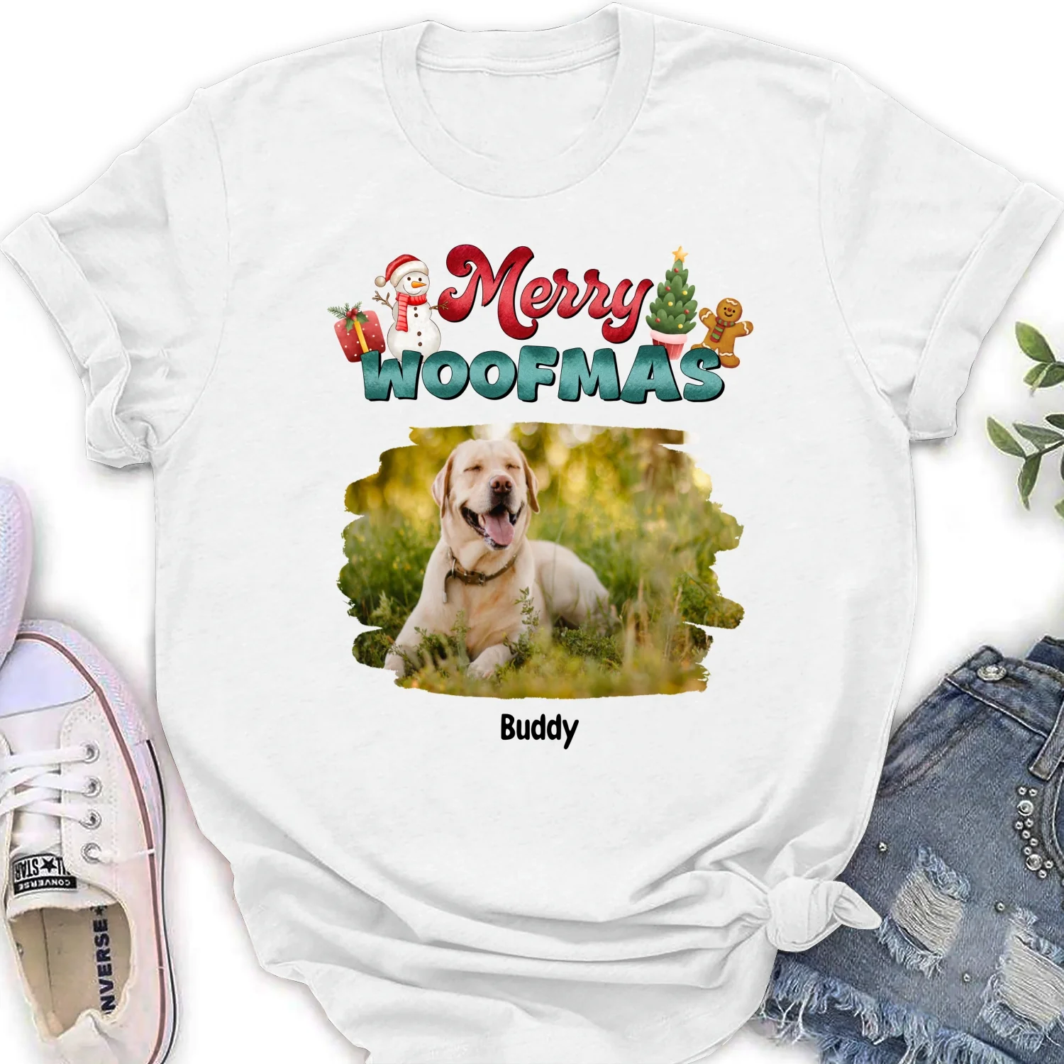 My Snow Babies Photo - Personalized Custom Women's T-shirt - Image 5
