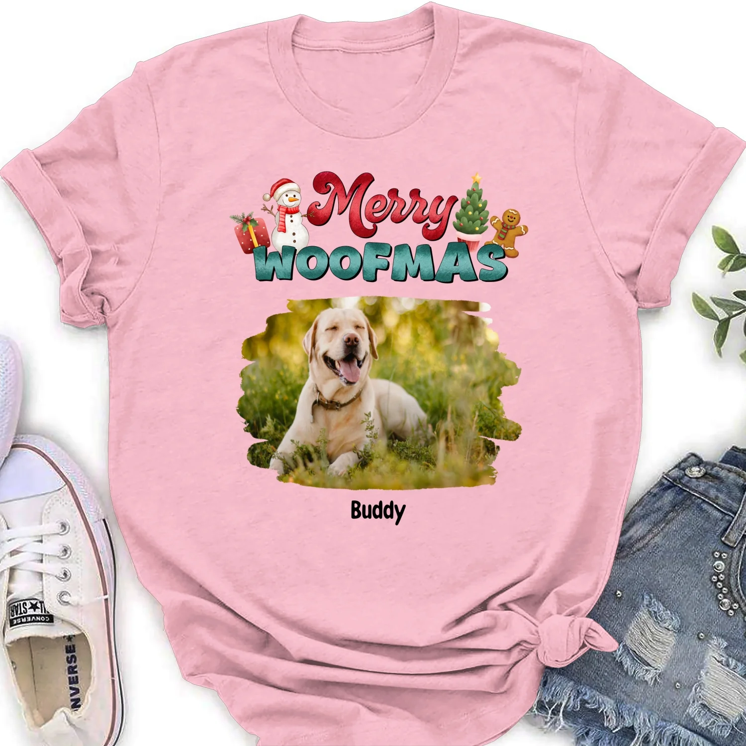 My Snow Babies Photo - Personalized Custom Women's T-shirt - Image 7