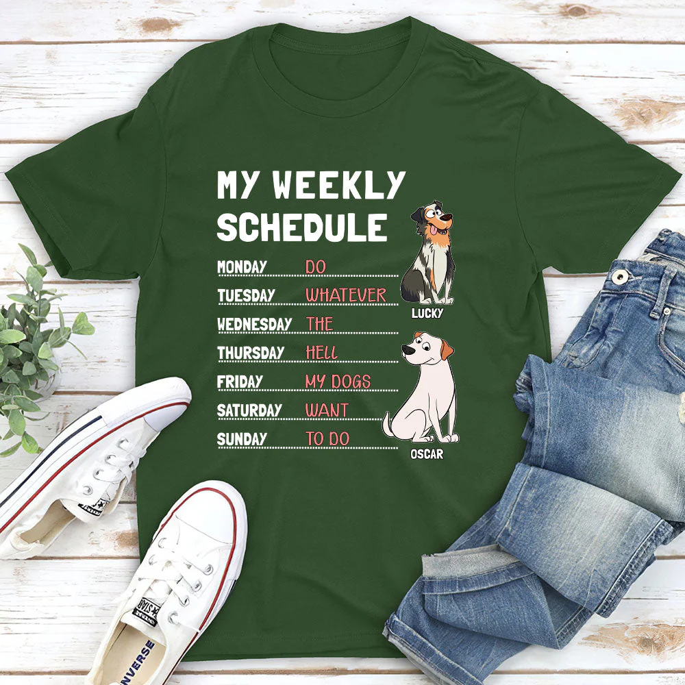 My Weekly Schedule - Personalized Custom Unisex T-shirt - Image 3