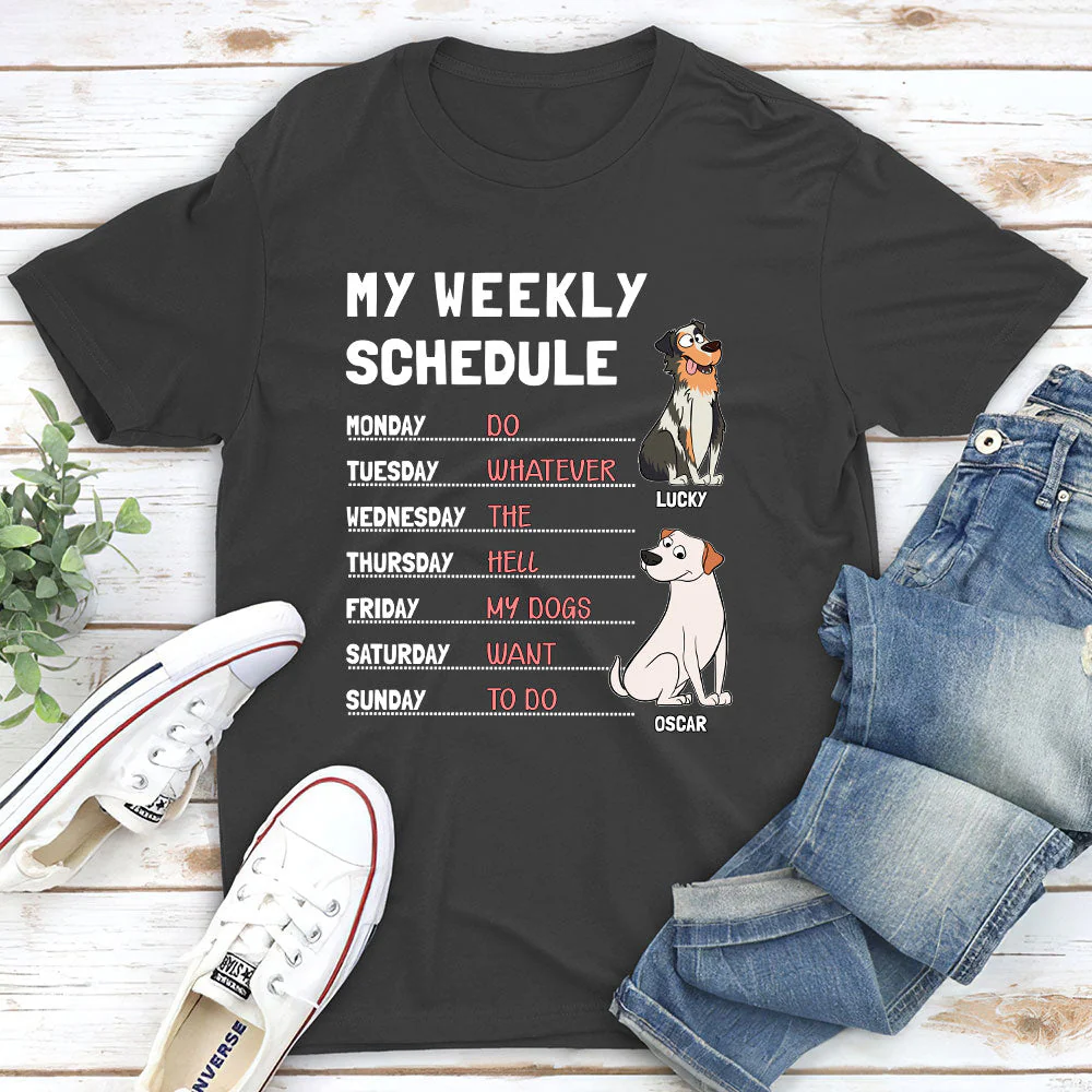 My Weekly Schedule - Personalized Custom Unisex T-shirt - Image 4