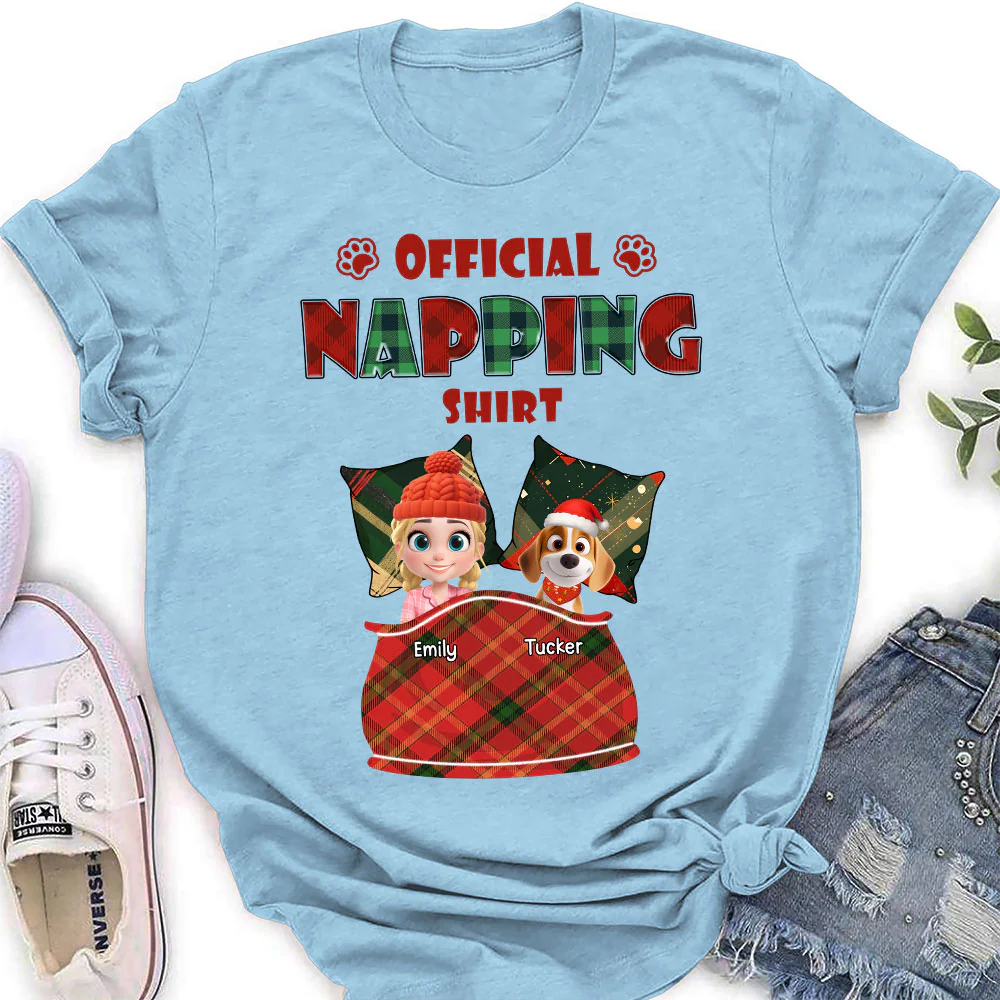 Napping Time - Personalized Custom Women's T-shirt - Image 2