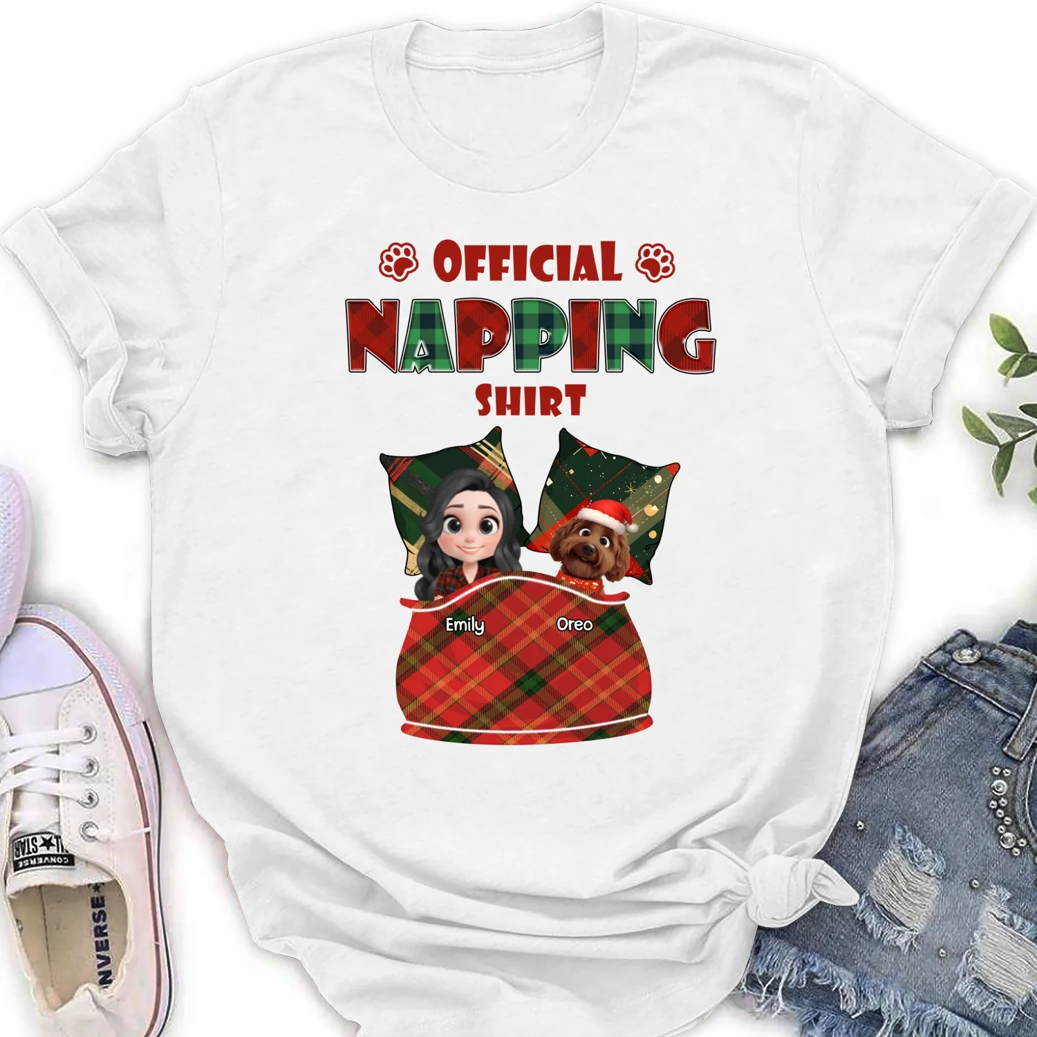 Napping Time - Personalized Custom Women's T-shirt - Image 4