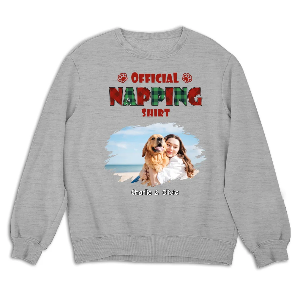 Napping Time Photo - Personalized Custom Sweatshirt - Image 3