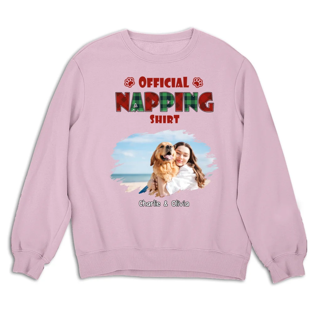 Napping Time Photo - Personalized Custom Sweatshirt - Image 4