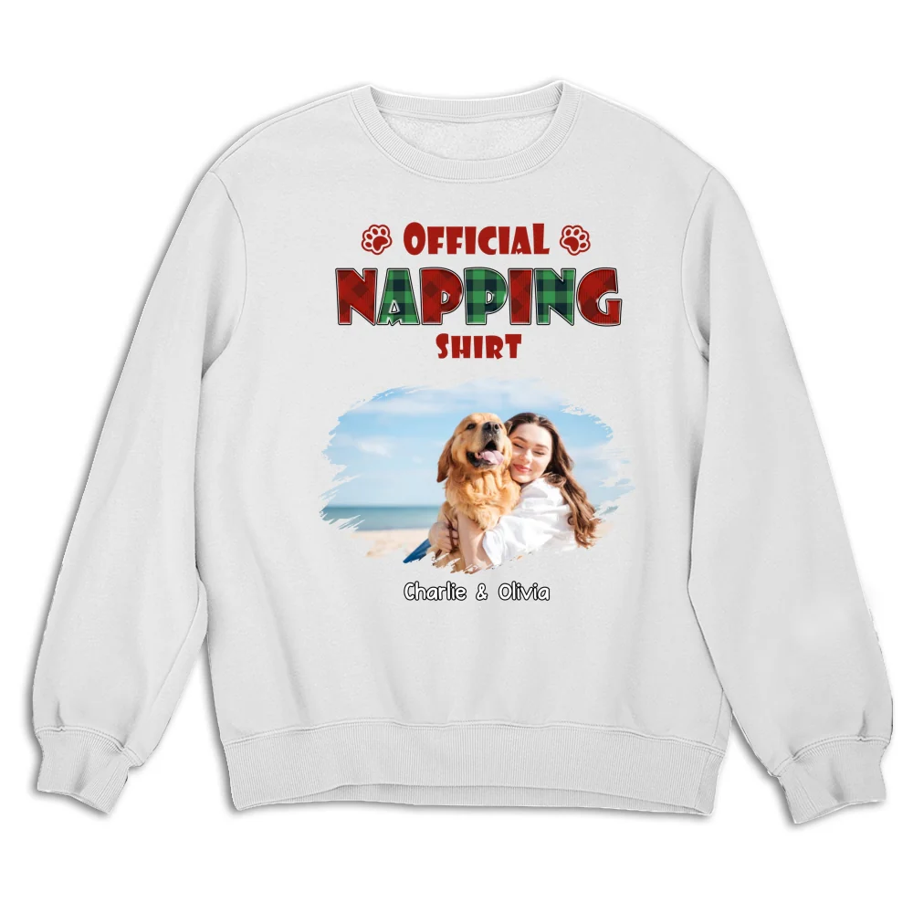Napping Time Photo - Personalized Custom Sweatshirt - Image 5