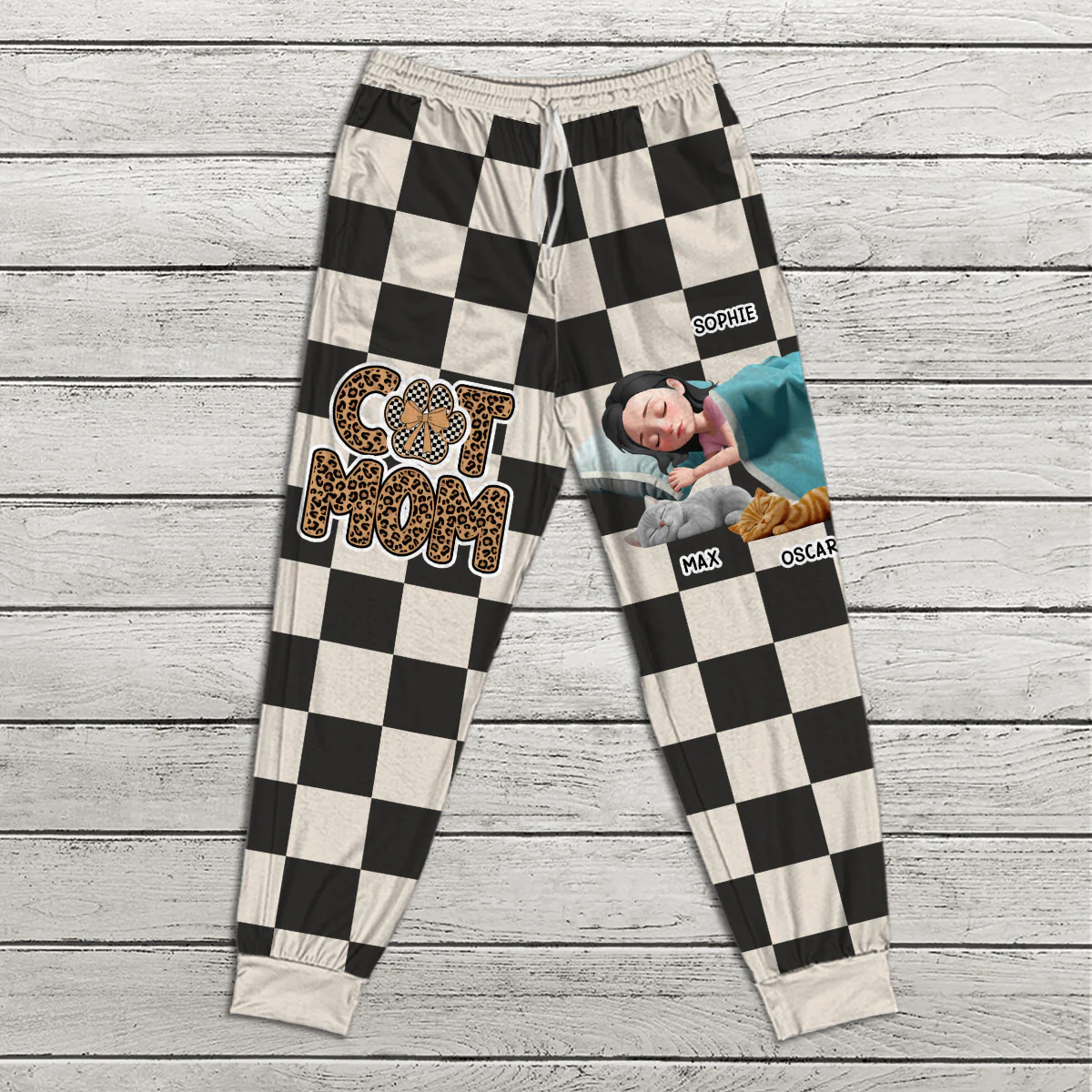 Napping Together - Personalized Custom Pajama Pants - Image 4