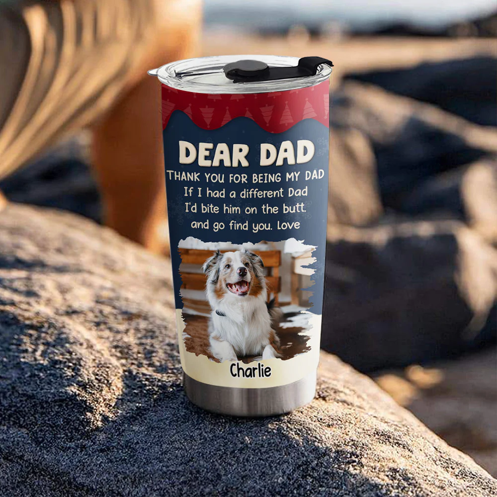 Never Have Another Dad Mom Photo- Personalized Custom Tumbler - Image 2