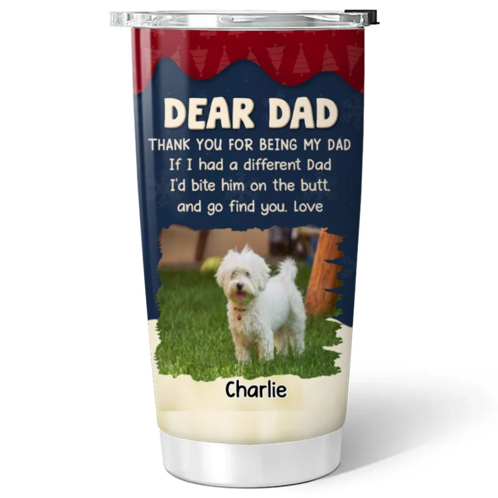 Never Have Another Dad Mom Photo- Personalized Custom Tumbler - Image 3