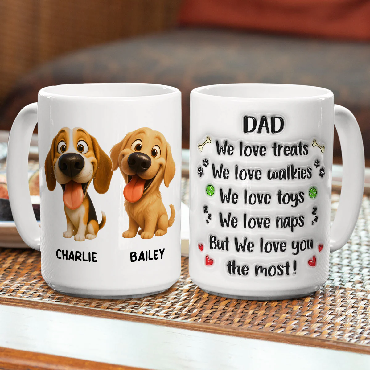 Never Stop Loving You - Personalized Custom 3D Inflated Effect Mug - Image 5