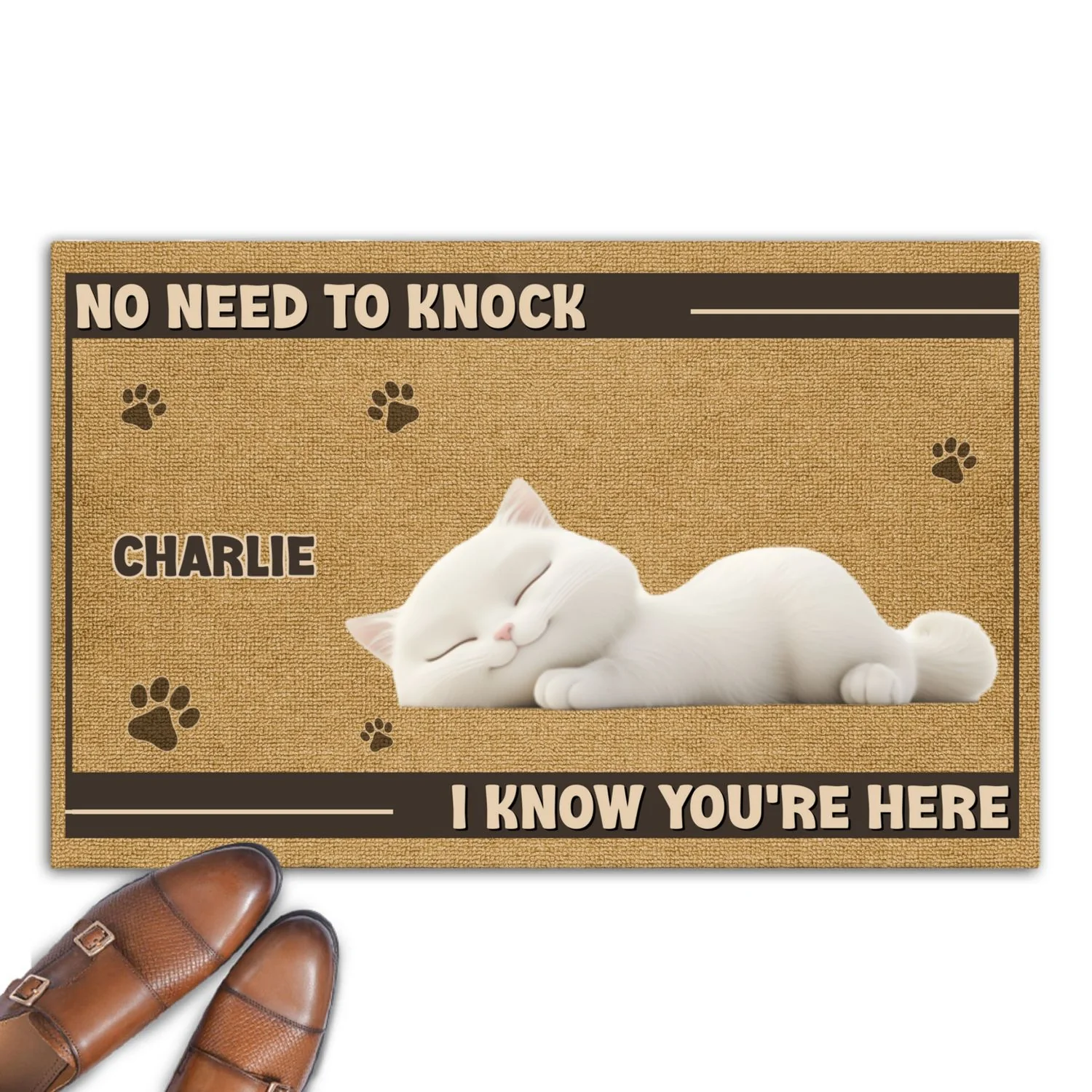 No Need To Knock Cat Ver - Personalized Custom Doormat - Image 6