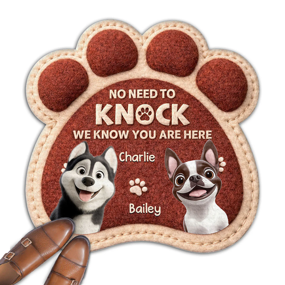 No Need To Knock Funny Dogs - Personalized Custom Doormat