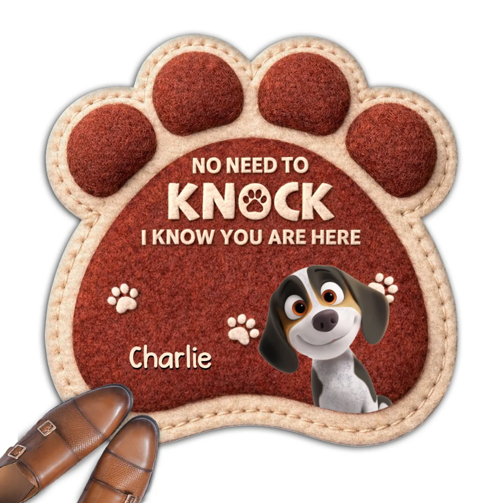 No Need To Knock Funny Dogs - Personalized Custom Doormat - Image 5