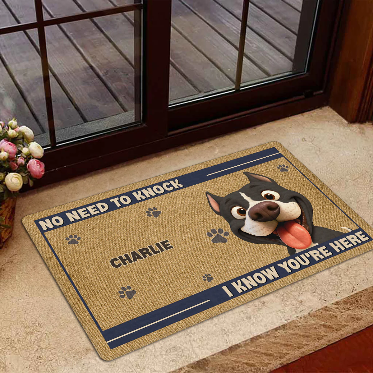 No Need To Knock Peeking Ver - Personalized Custom Doormat - Image 2