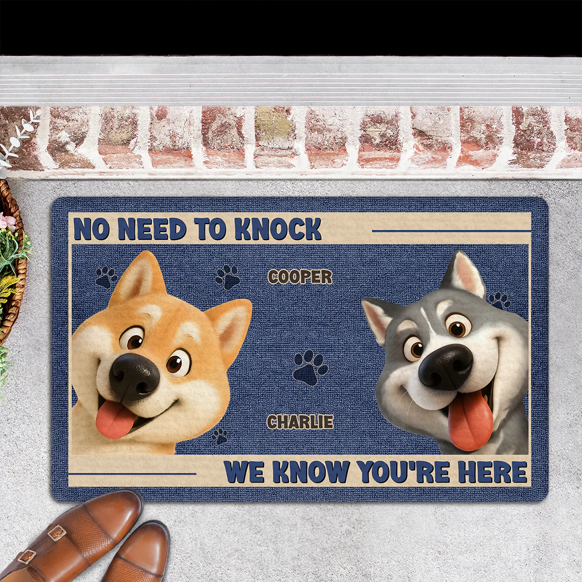 No Need To Knock Peeking Ver - Personalized Custom Doormat - Image 5