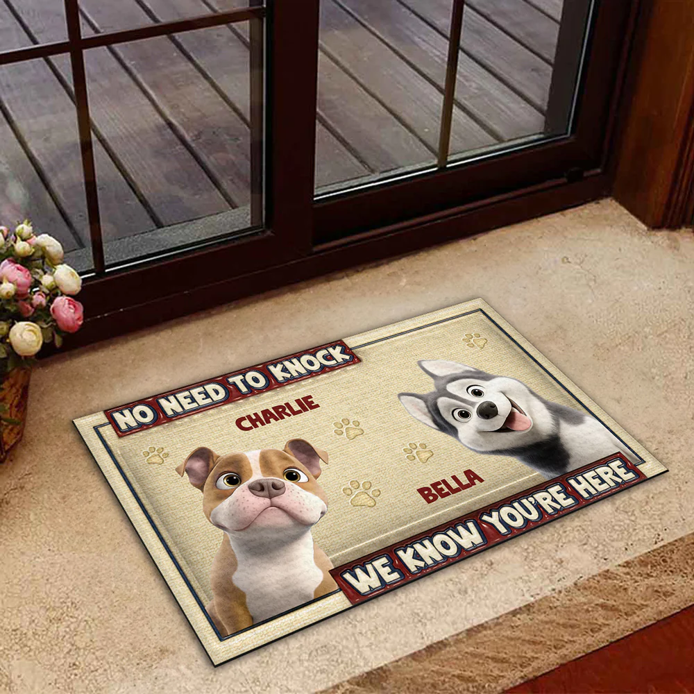 No Need To Knock - Personalized Custom 3D Inflated Effect Doormat - Image 6