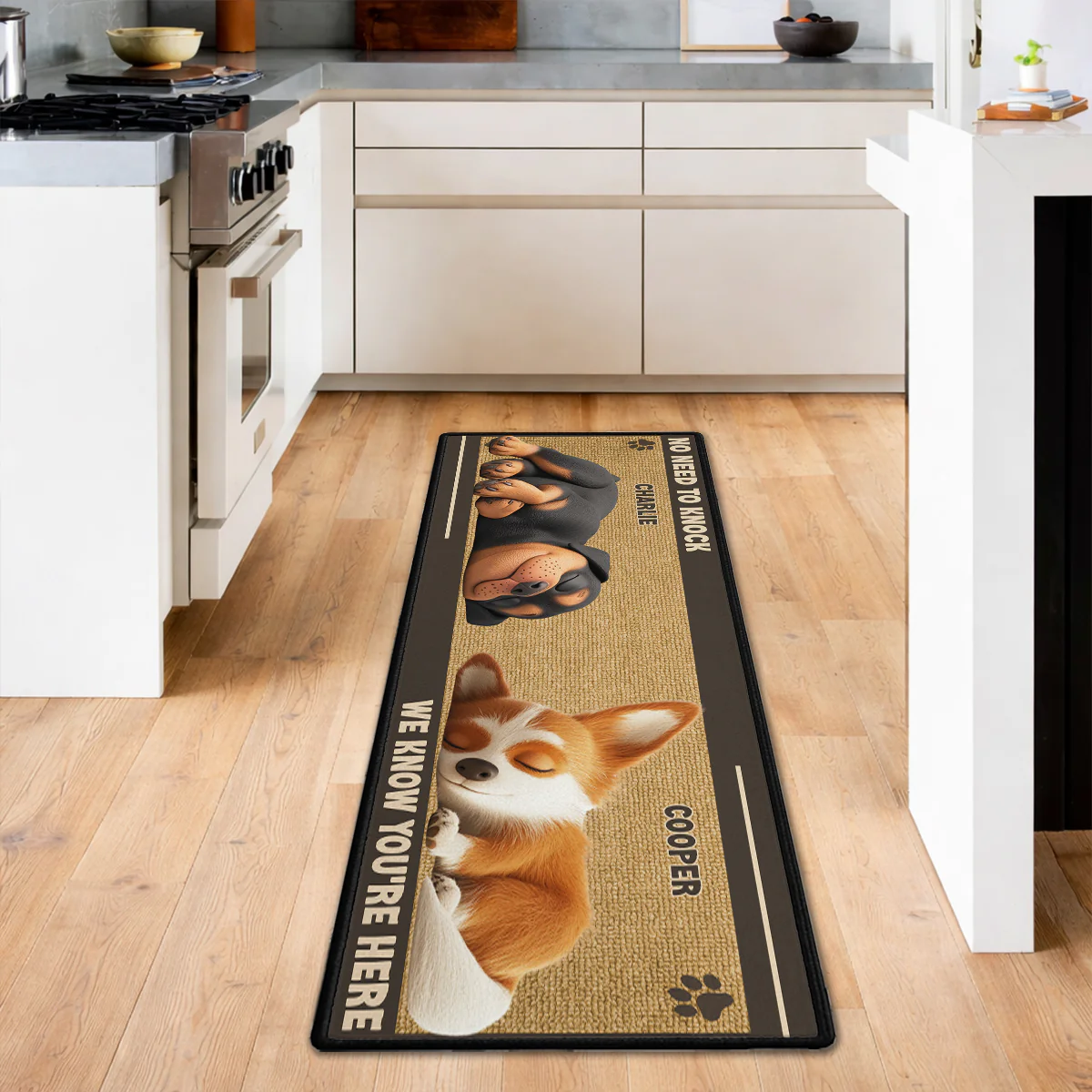No Need To Knock - Personalized Custom Runner Rug - Image 4