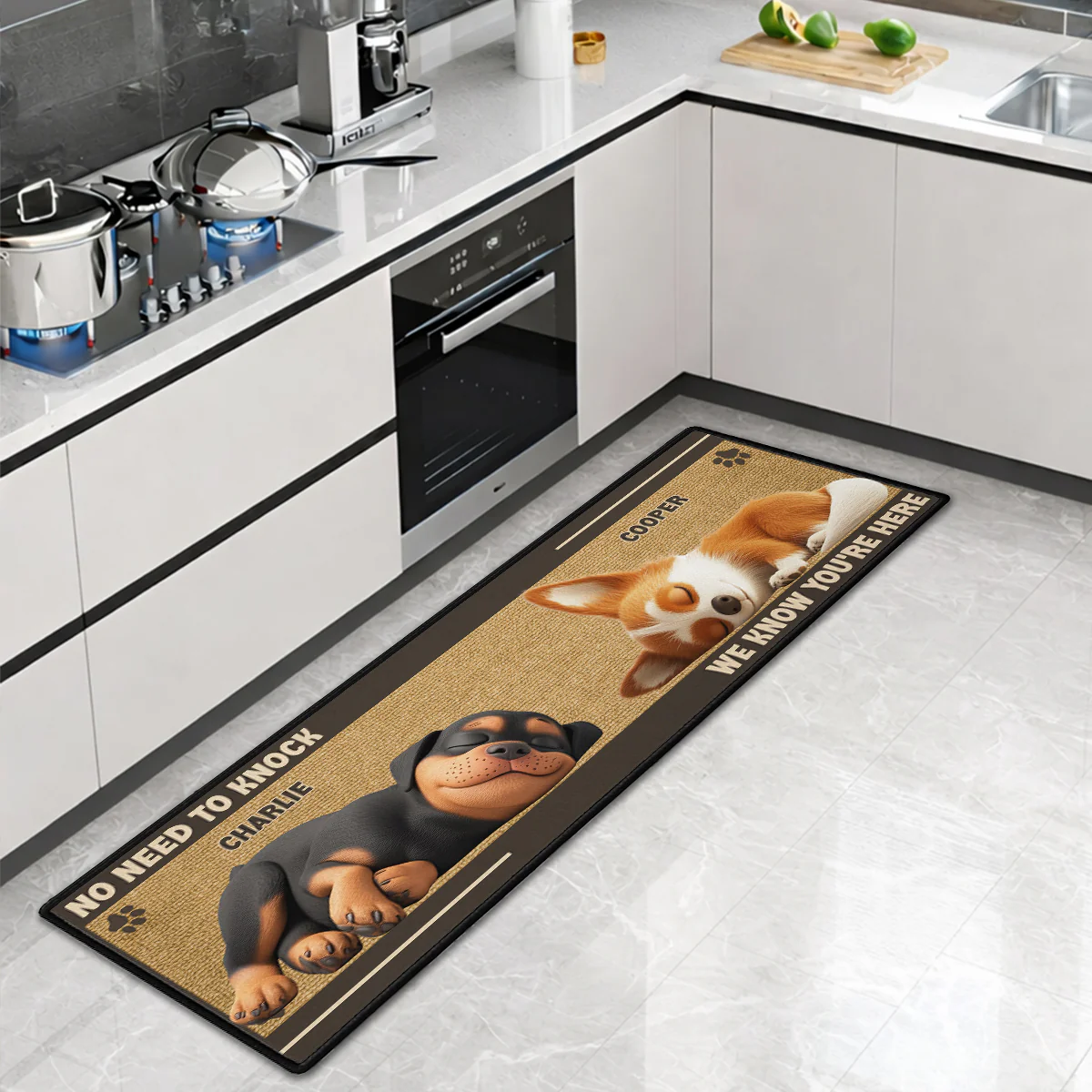 No Need To Knock - Personalized Custom Runner Rug - Image 6