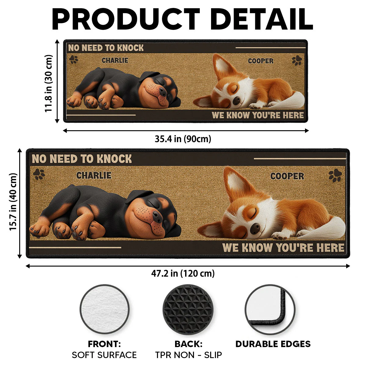 No Need To Knock - Personalized Custom Runner Rug - Image 7