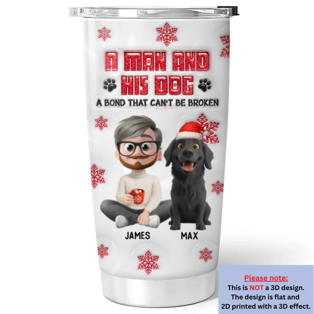 No Space Between Us Dad Ver - Personalized Custom 3D Inflated Effect Tumbler - Image 5