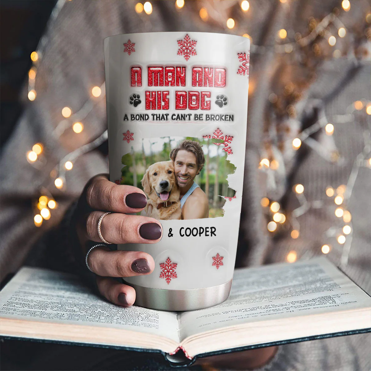 No Space Between Us Dad Ver Photo - Personalized Custom 3D Inflated Effect Tumbler - Image 2