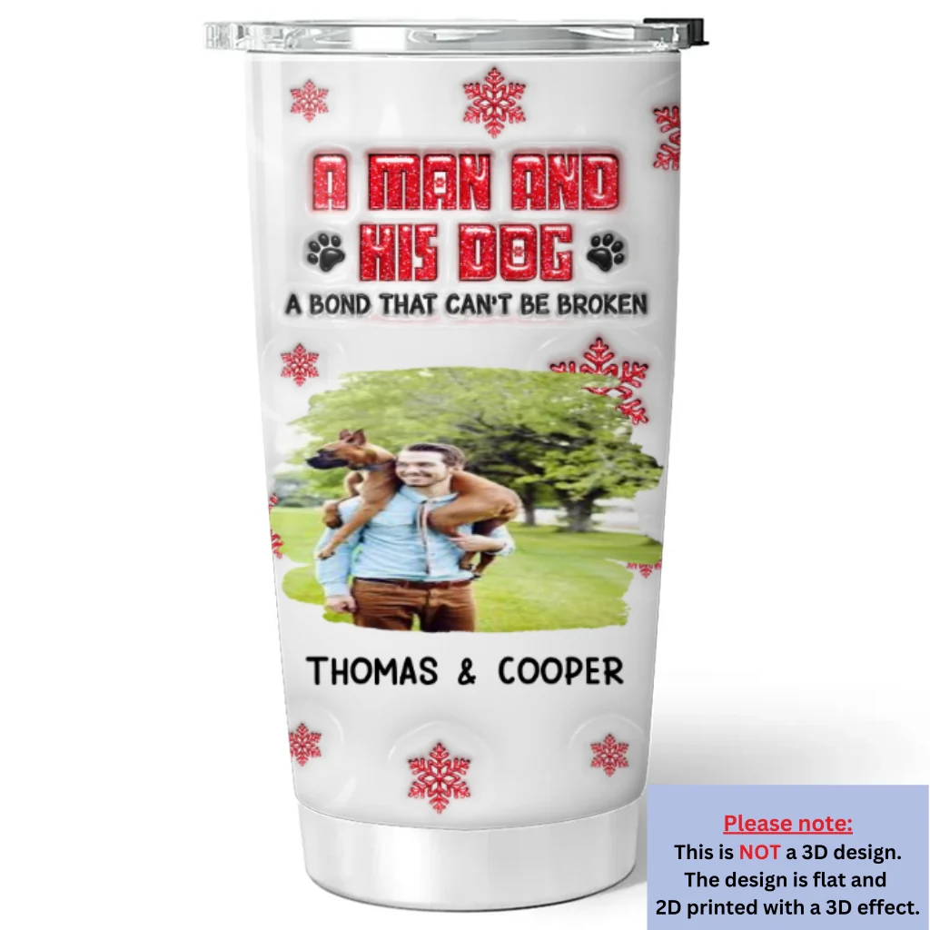 No Space Between Us Dad Ver Photo - Personalized Custom 3D Inflated Effect Tumbler - Image 5