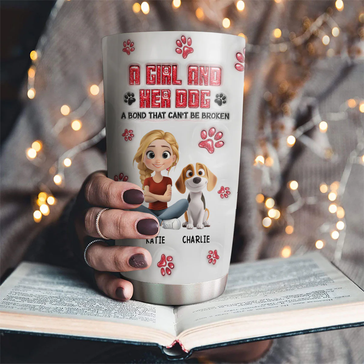 No Space Between Us Daily Ver - Personalized Custom 3D Inflated Effect Tumbler - Image 2