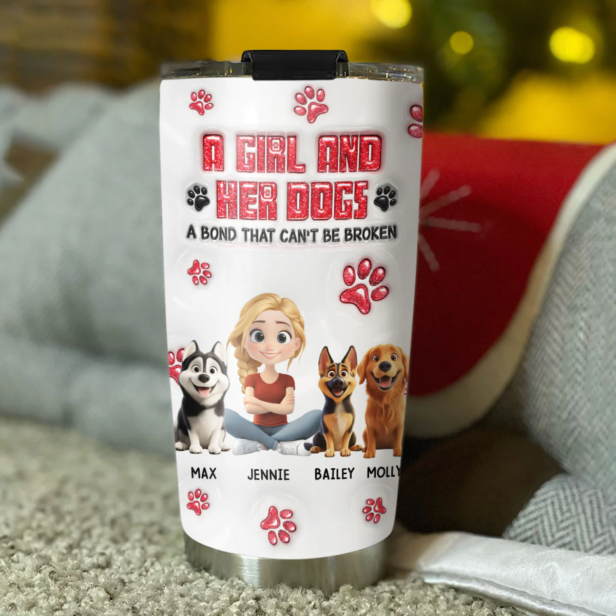 No Space Between Us Daily Ver - Personalized Custom 3D Inflated Effect Tumbler - Image 4