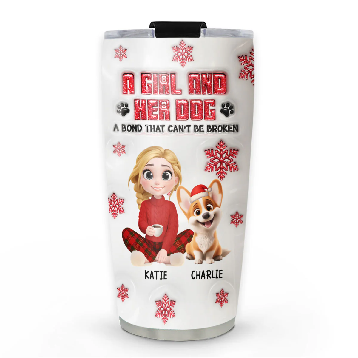 No Space Between Us - Personalized Custom 3D Inflated Effect Tumbler