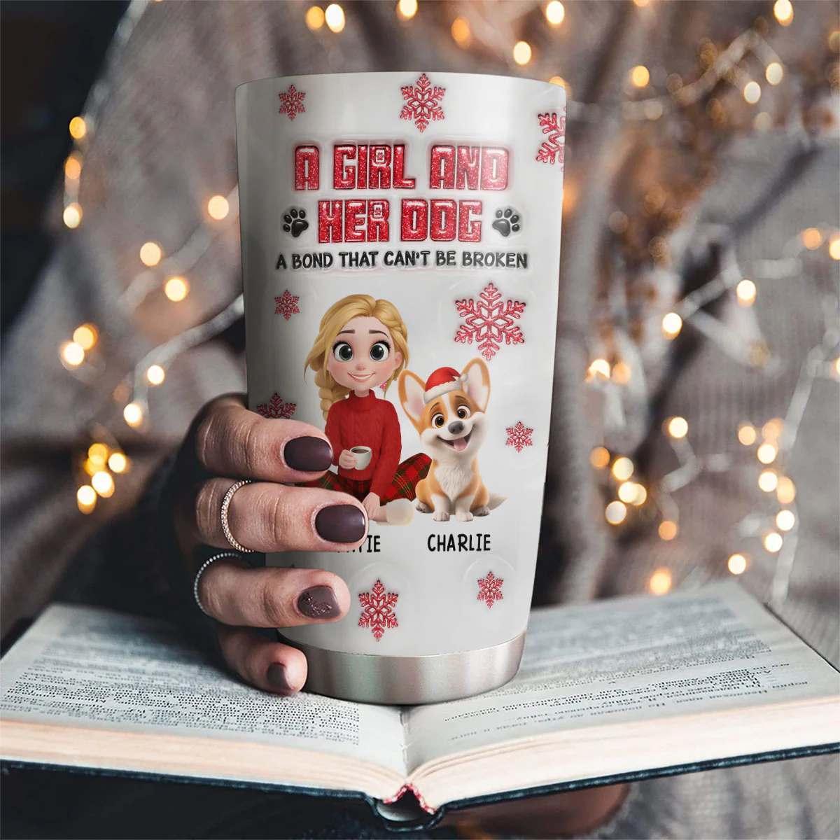 No Space Between Us - Personalized Custom 3D Inflated Effect Tumbler - Image 2