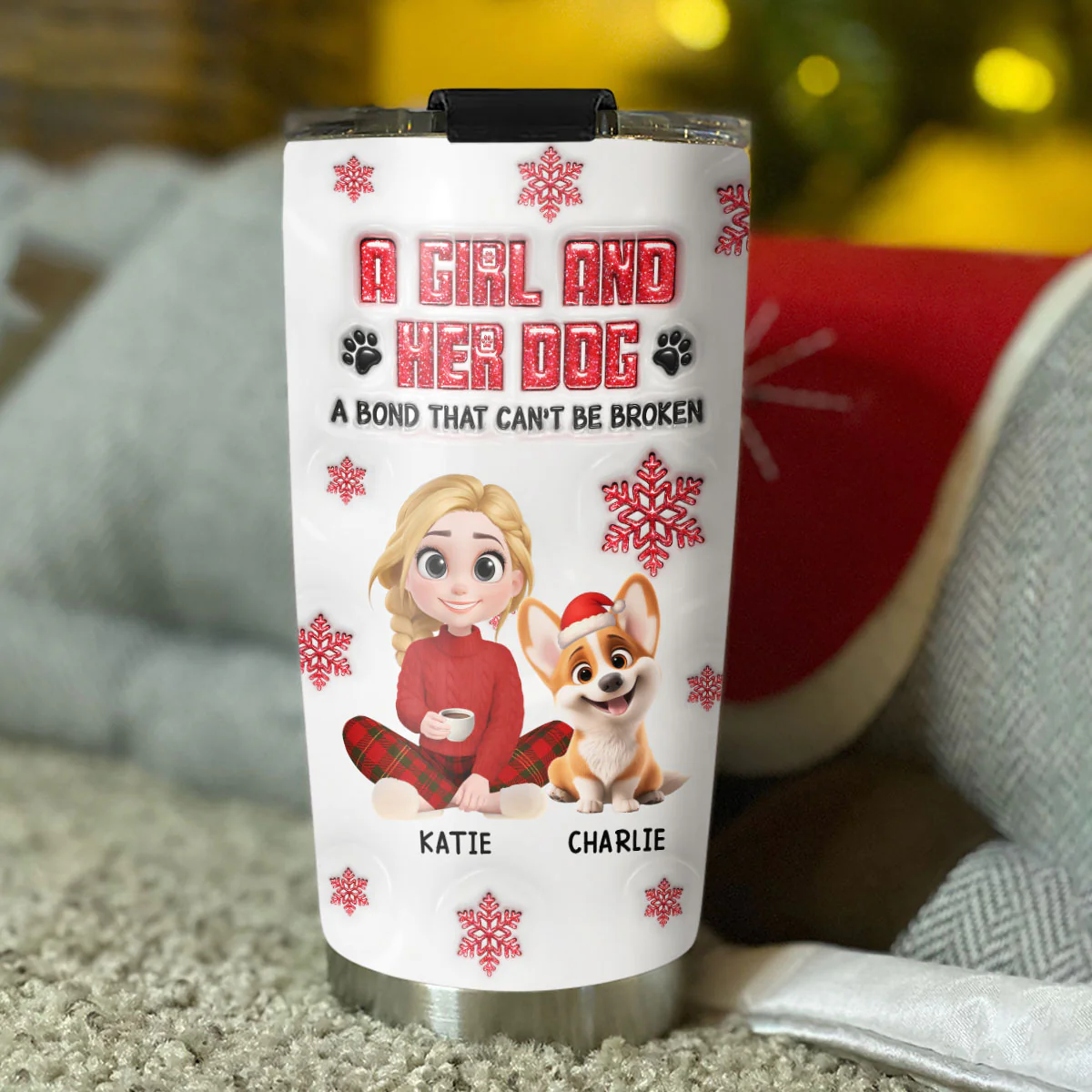 No Space Between Us - Personalized Custom 3D Inflated Effect Tumbler - Image 4