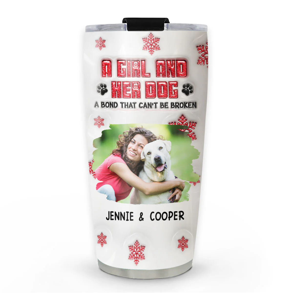 No Space Between Us Photo - Personalized Custom 3D Inflated Effect Tumbler
