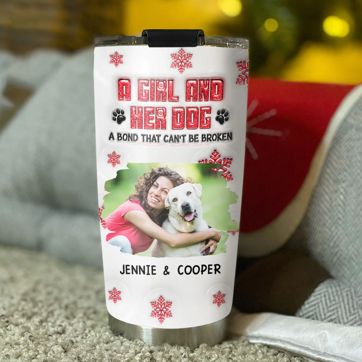 No Space Between Us Photo - Personalized Custom 3D Inflated Effect Tumbler - Image 3