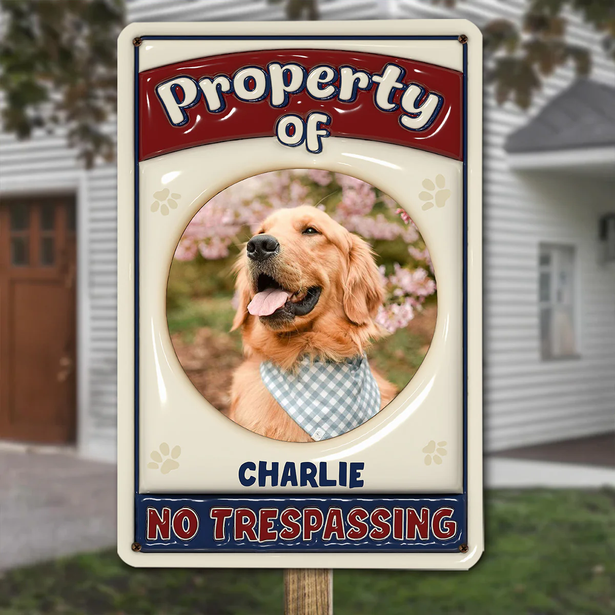 No Trespassing Version Photo - Personalized Custom 3D Inflated Effect Metal Sign - Image 2