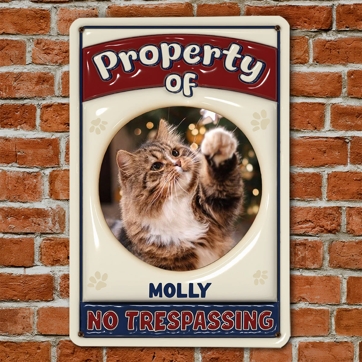 No Trespassing Version Photo - Personalized Custom 3D Inflated Effect Metal Sign - Image 3
