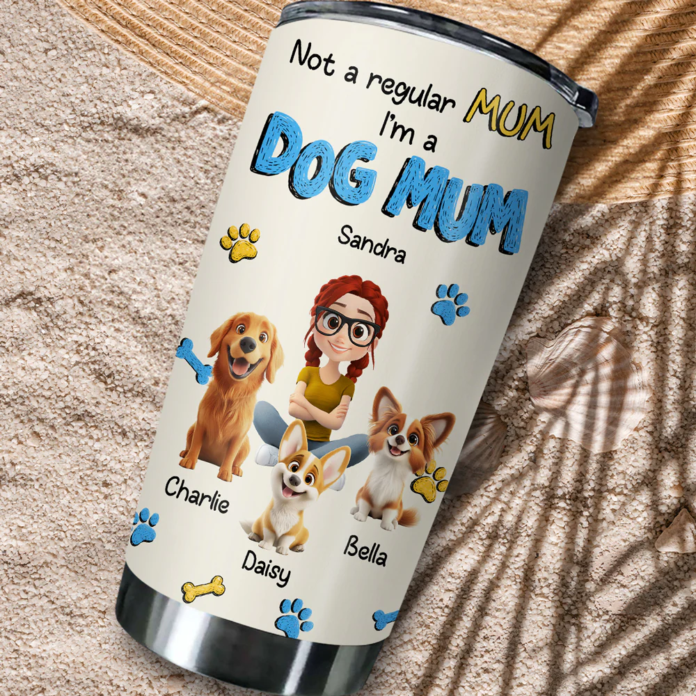 Not A Regular Mom - Personalized Custom 3D Inflated Effect Tumbler - Image 6