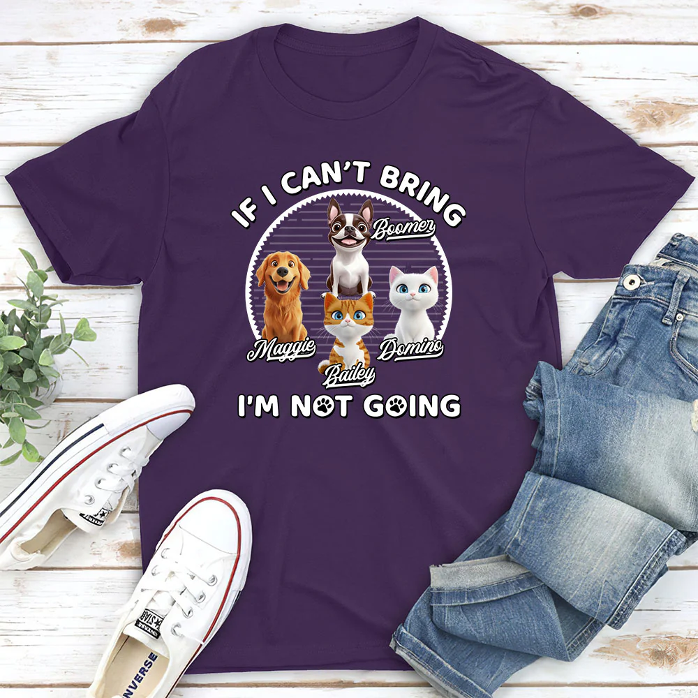 Not Going Without My Babies - Personalized Custom Unisex T-shirt - Image 4