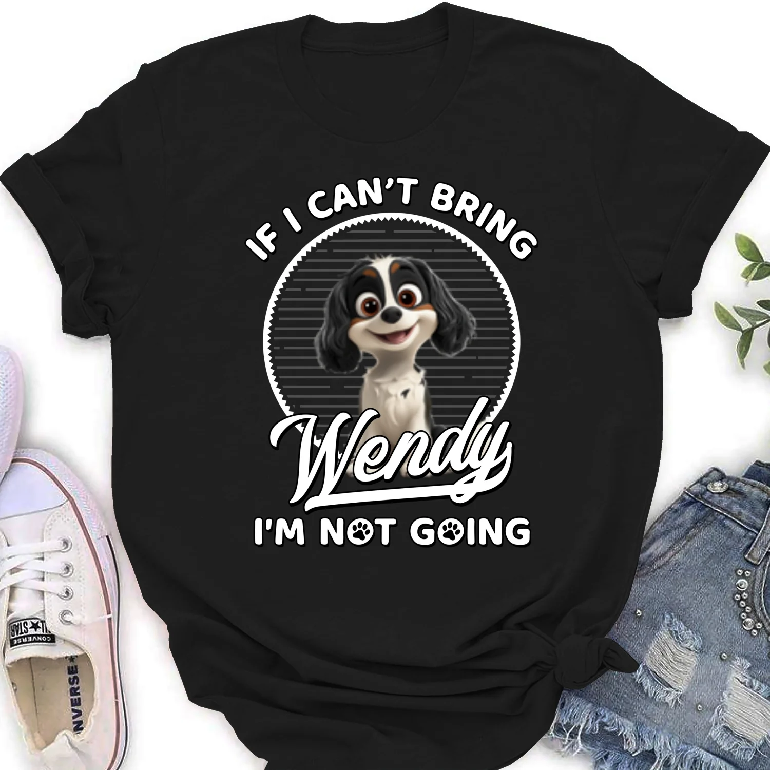 Not Going Without My Babies - Personalized Custom Women's T-shirt - Image 6