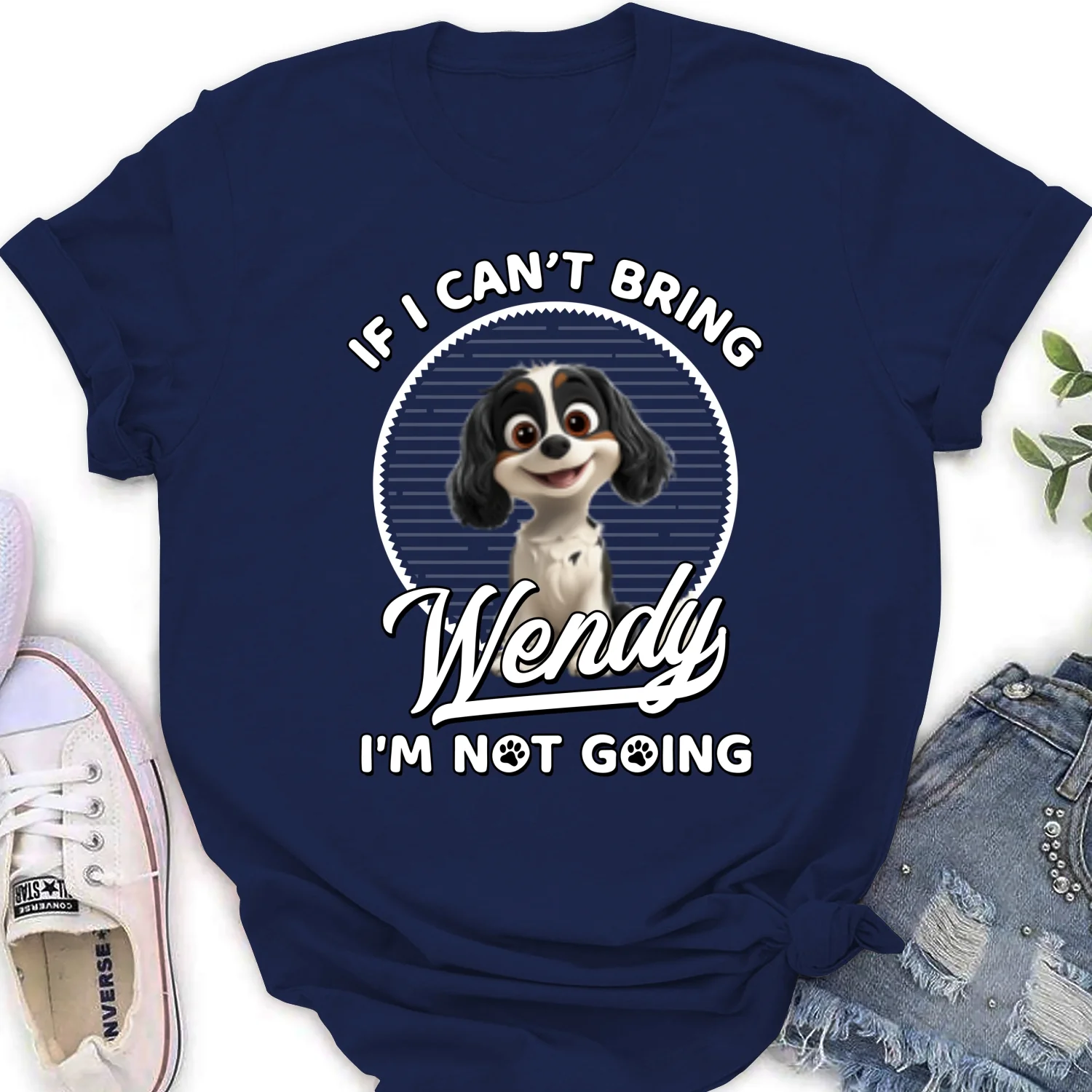 Not Going Without My Babies - Personalized Custom Women's T-shirt - Image 7
