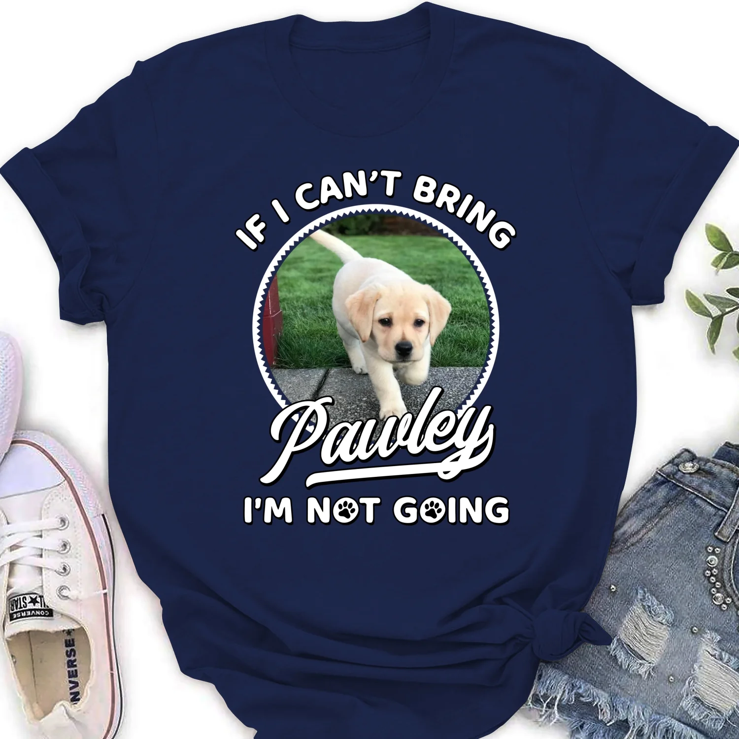 Not Going Without My Babies Photo - Personalized Custom Women's T-shirt - Image 7