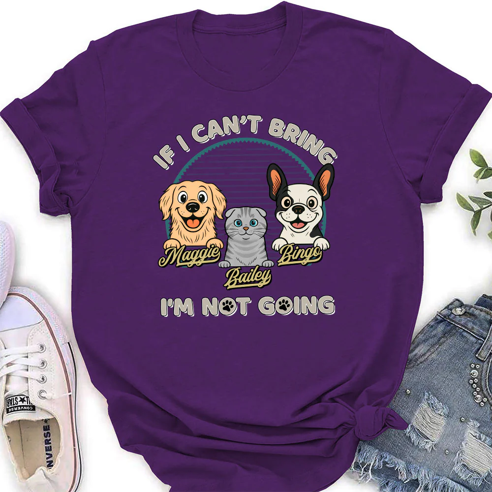 Not Going Without My Babies Retro Ver - Personalized Custom Women's T-Shirt - Image 3