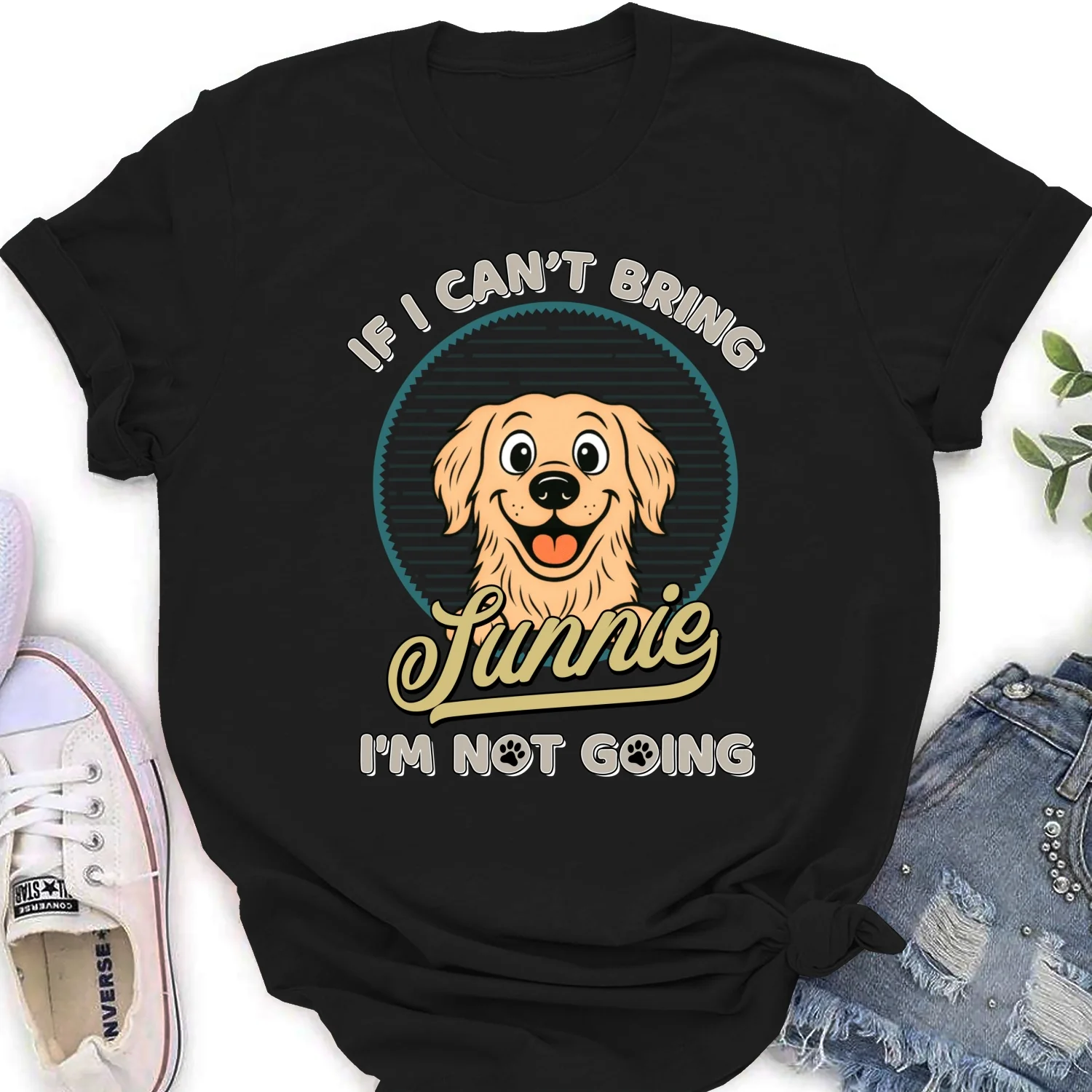 Not Going Without My Babies Retro Ver - Personalized Custom Women's T-Shirt - Image 6