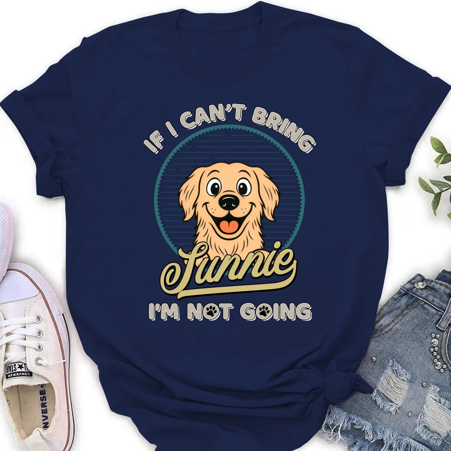 Not Going Without My Babies Retro Ver - Personalized Custom Women's T-Shirt - Image 7
