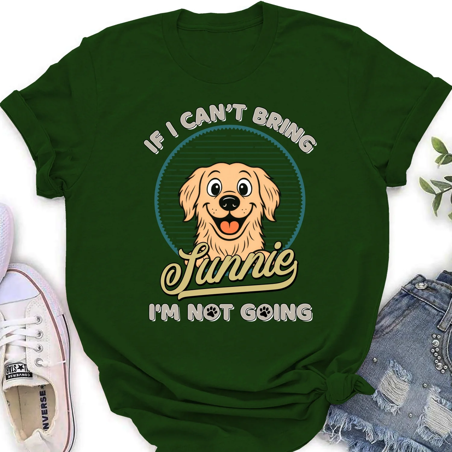 Not Going Without My Babies Retro Ver - Personalized Custom Women's T-Shirt - Image 8