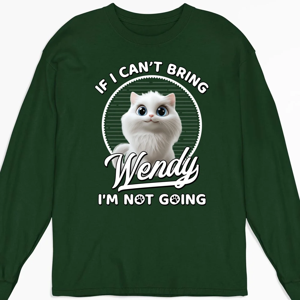 Not Going Without My Cats - Personalized Custom Long Sleeve T-shirt - Image 6